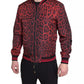 Red Leopard Bomber Short Coat Jacket