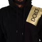 Black Gold Hooded Cotton Mens Pullover Sweater