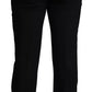 Black Cotton Stretch Dress Formal Pants