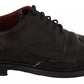 Black Leather Brogue Oxford Dress Shoes