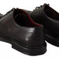 Black Leather Brogue Oxford Dress Shoes