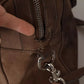 Brown Leather Shoulder Strap Travel Messenger Gym Men Bag