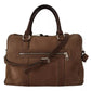 Brown Leather Shoulder Strap Travel Messenger Gym Men Bag