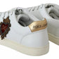 White Leather Heart Low Top Sneakers Men Shoes