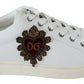 White Leather Heart Low Top Sneakers Men Shoes