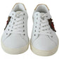 White Leather Heart Low Top Sneakers Men Shoes