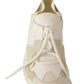 White Fabric Suede Sorrento Lace Up Sneakers Shoes