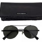 Matte Black Steel Frame Green Lens DG2245 Sunglasses