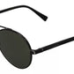 Matte Black Steel Frame Green Lens DG2245 Sunglasses