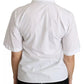 White Collared Short Sleeve Polo Shirt Top