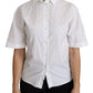 White Collared Short Sleeve Polo Shirt Top