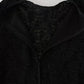 Black Lace Long Sleeve Blouse Nylon Top