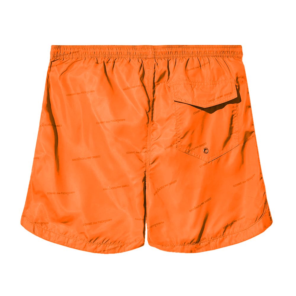 Orange Polyester Men's Swim Short