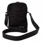 Black Nylon Leather DG Logo Patch Messenger Cross Body Bag