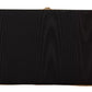 Black Silk Gold Frame Clutch Evening Party Purse Bag