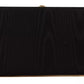 Black Silk Gold Frame Clutch Evening Party Purse Bag