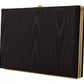 Black Silk Gold Frame Clutch Evening Party Purse Bag