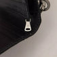 Black Leather Bifold Shoulder Sling Women Wallet