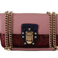 Pink Red Exotic Skins Gold Chain Purse LUCIA Leather Bag