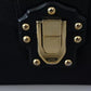 Black Leather Gold Metal Mini Women Purse Bag Lucia Wallet