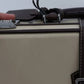 Brown Beige Leather Mens Travel Suitcase Luggage Bag