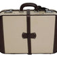 Brown Beige Leather Mens Travel Suitcase Luggage Bag