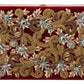 Red Velvet Gold Frame Clutch Evening Party Purse Bag