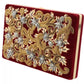 Red Velvet Gold Frame Clutch Evening Party Purse Bag