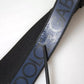 Black Blue Leather Silver Metal Buckle Belt