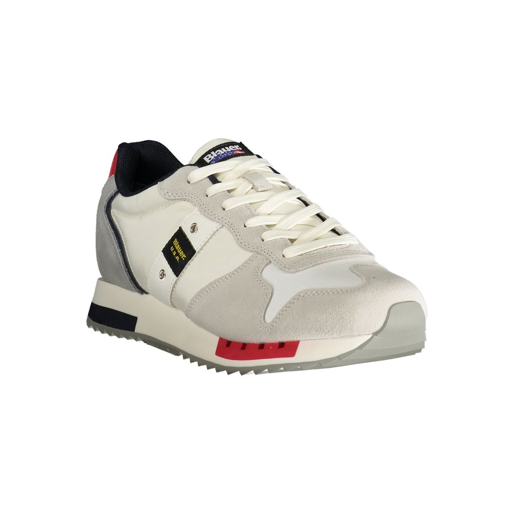 White Polyester Sneaker