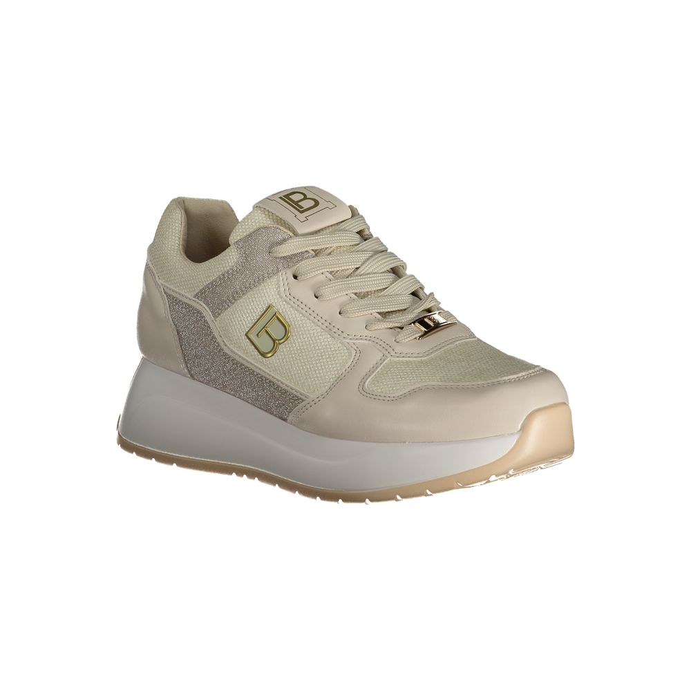 Beige Polyester Sneaker