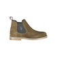 Green Leather Men Ankle Boot