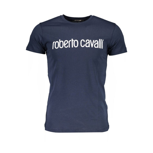 Blue Cotton Men T-Shirt