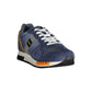 Blue Leather Men Sneaker