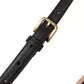 Dark Brown Leather Gold Metal Buckle Women Belt