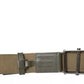 Brown Canvas Square Metal Buckle Men Belt