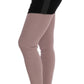 Elegant Pink Mid-Waist Stretch Pants