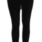 Elegant Black Cashmere Silk Stretch Pants