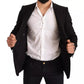 Black Wool Slim Fit Coat Jacket Blazer