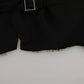 Black Solid STAFF Slim Fit Waistcoat Vest