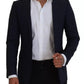 Blue Wool Slim Fit Formal Coat Men Blazer