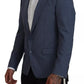 Blue Wool Stretch Slim Fit Jacket Blazer