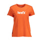 Orange Cotton Women T-Shirt