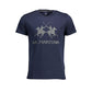 Blue Cotton Men T-Shirt