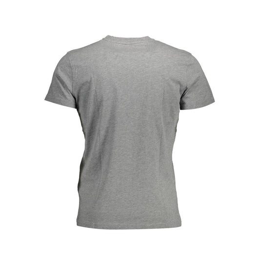 Gray Cotton Men T-Shirt