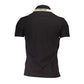 Black Cotton Men Polo Shirt