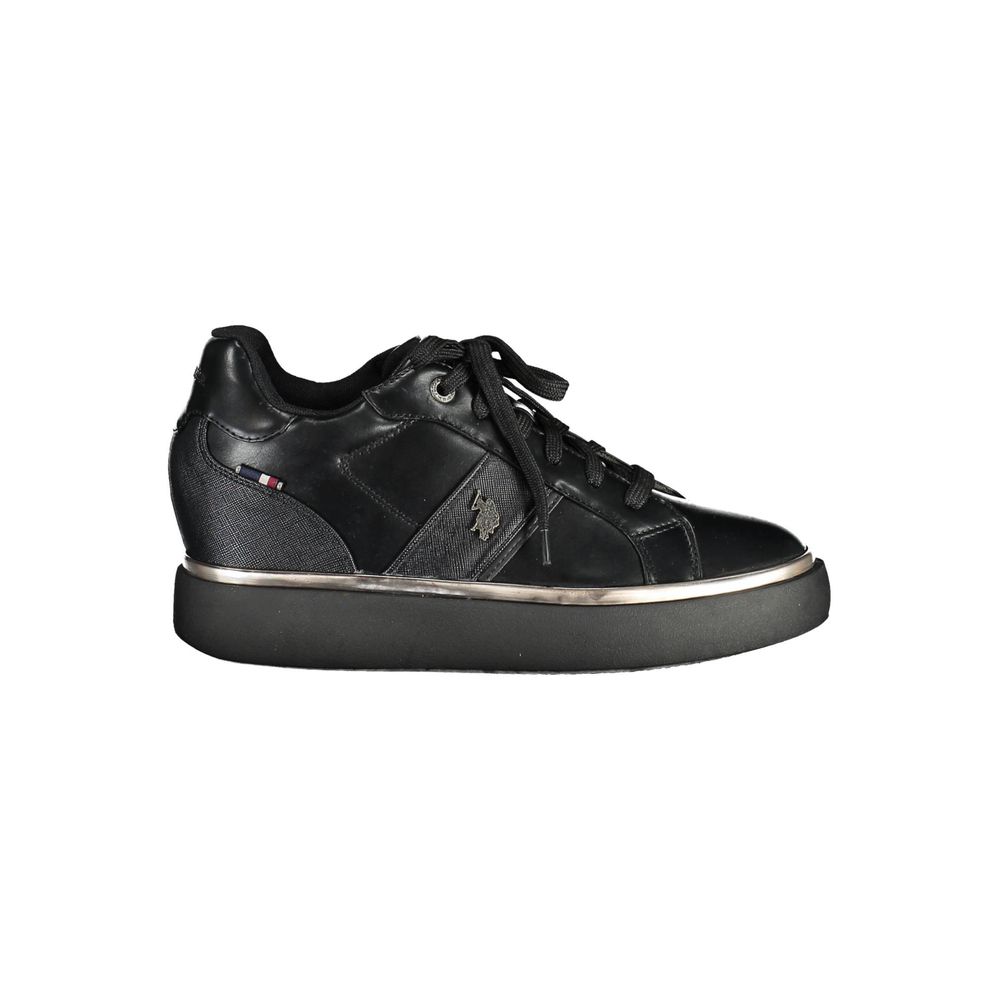 Black Polyester Women Sneaker