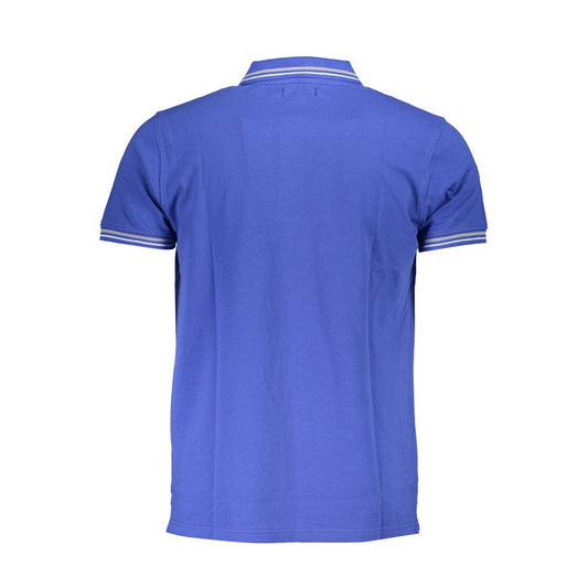 Blue Cotton Polo Shirt