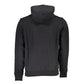 Black Cotton Men Hooded Sweater