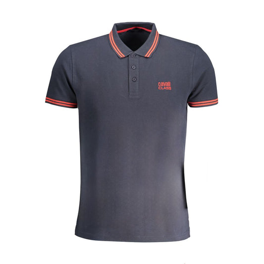 Blue Cotton Polo Shirt